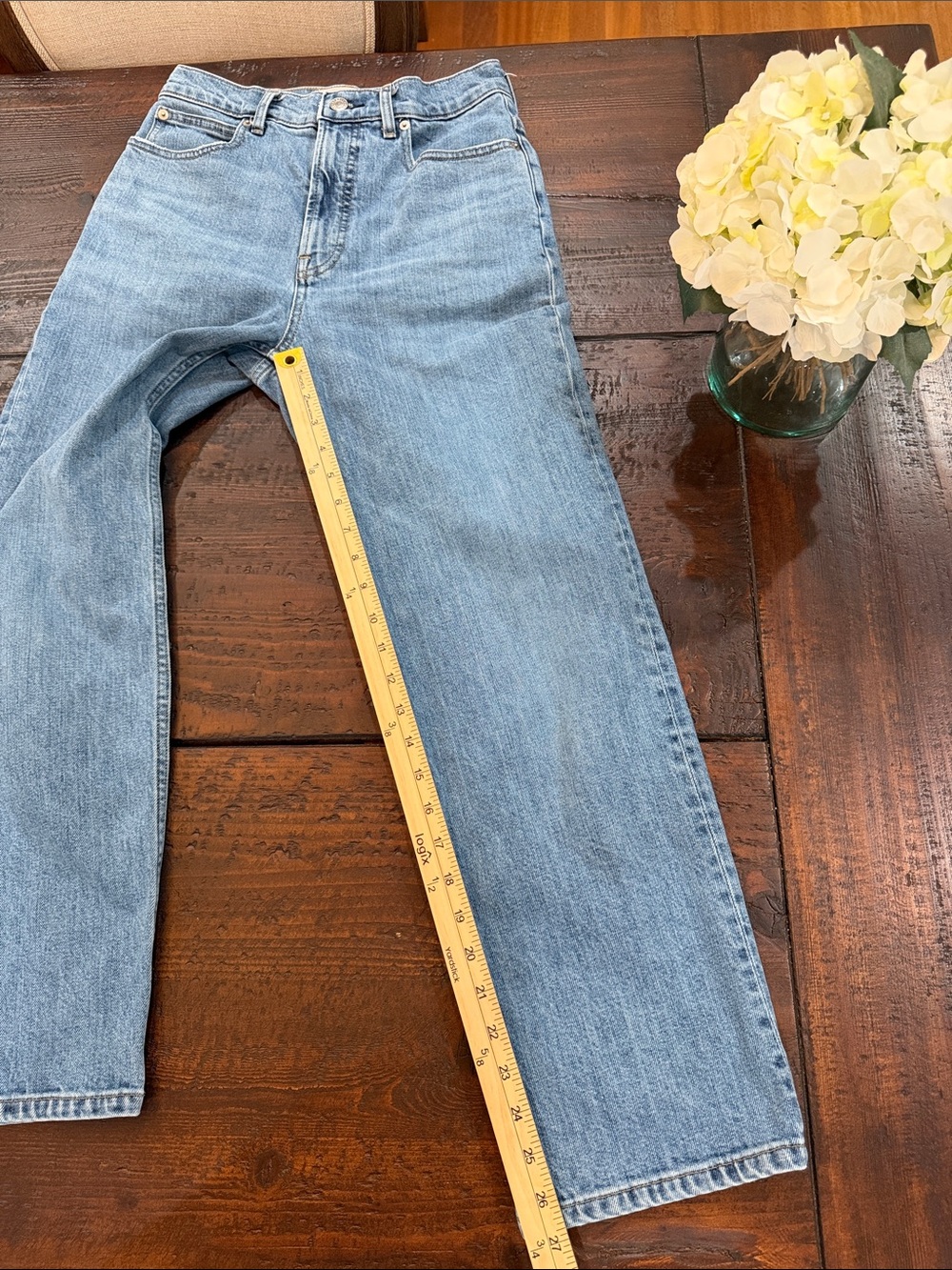 Everlane The Way High Jean High Rise Straight Medium Wash Denim 27 Regular - Picture 9 of 15